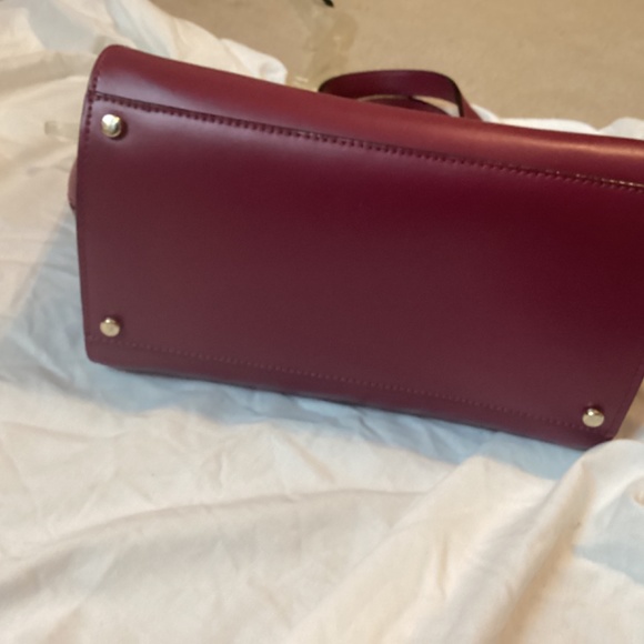 Kate Spade burgundy purse bag handles gold letter authenticity COA Luxury red - Picture 15 of 15
